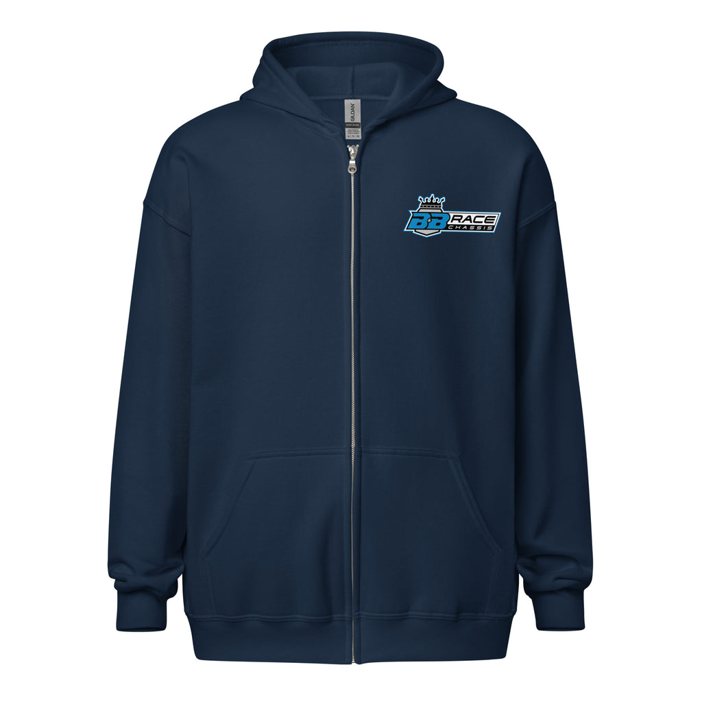 Zip Hoodie - Bold Blue Logo