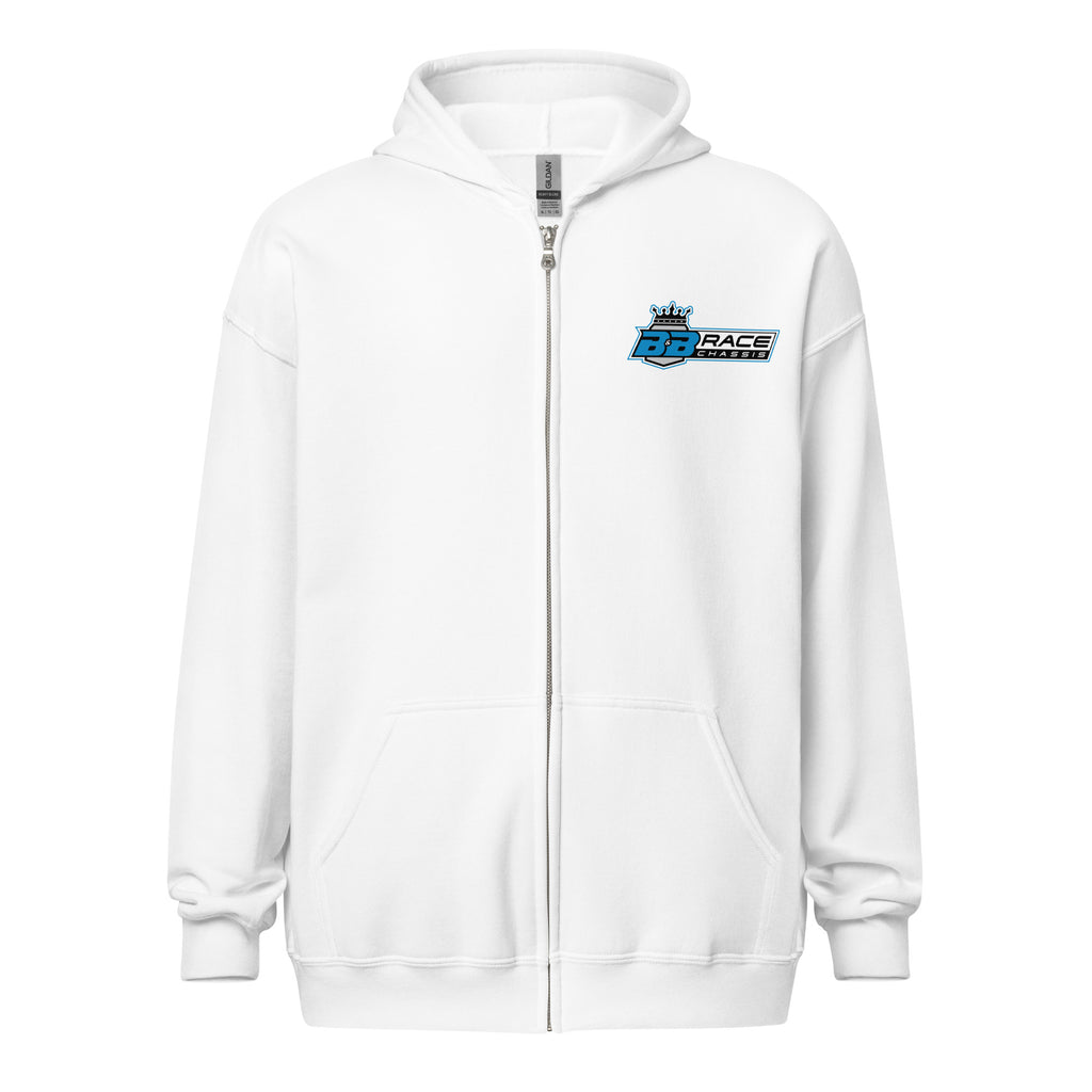 Zip Hoodie - Bold Blue Logo