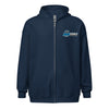 Zip Hoodie - Bold Blue Logo